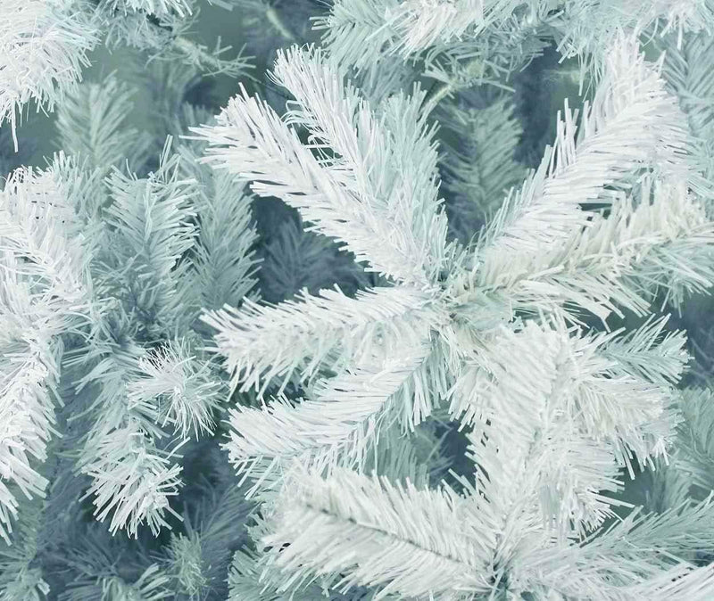 HAAC künstlicher Weihnachtsbaum in Farbe weiss 150 cm mit 680 Zweigen Tannenbaum aufklappbar mit Met