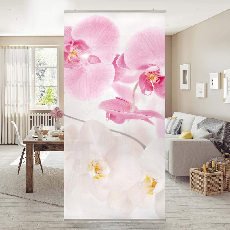 Raumteiler Orchideen Delicate Orchids Orchideen Bild 250x120cm ohne Halterung 250x120cm without hang