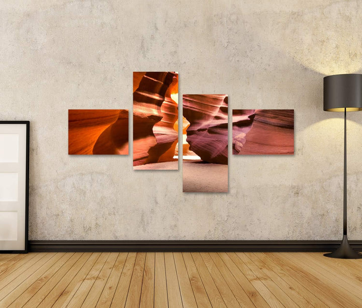 islandburner Bild auf Leinwand Antelope Canyon Wandbild Poster Kunstdruck Bilder Format: 150x80cm -