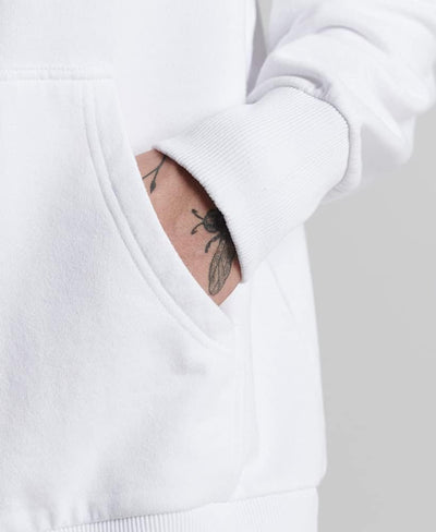 Superdry Herren Recycled Micro Side Hoodie Weiss M/L