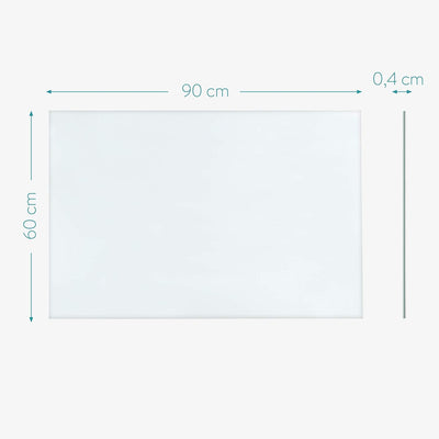 Navaris Magnettafel Magnetboard aus Glas - 90x60 cm Tafel magnetisch zum Beschriften - Magnetwand in