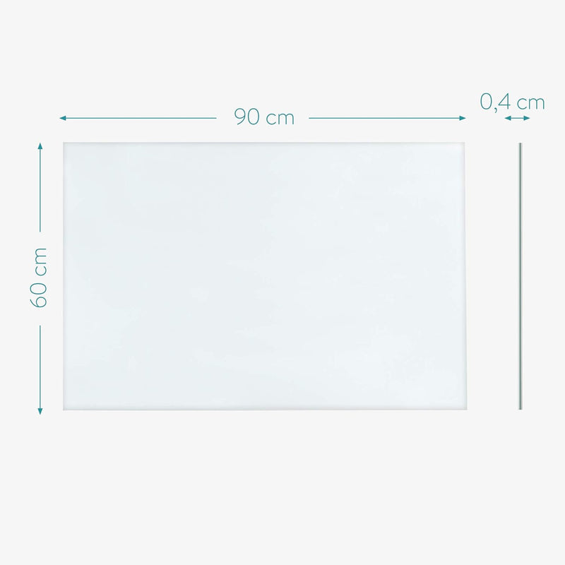 Navaris Magnettafel Magnetboard aus Glas - 90x60 cm Tafel magnetisch zum Beschriften - Magnetwand in