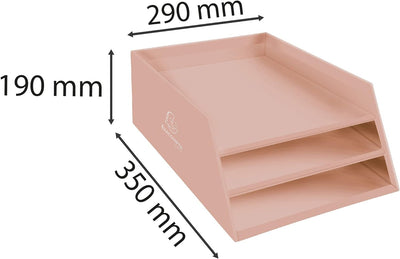 Exacompta 13461D Briefablage Aquarel aus extra starkem Karton mit 3 Fächern abgestuft für DIN A4+ Do