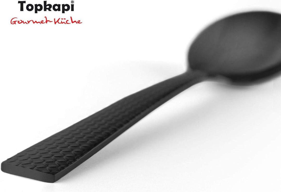 Topkapi Gourmet-Küche - 7211 Schwarz – Besteck Black Panther, 24-tlg Besteck-Set, Edelstahl in Farbe
