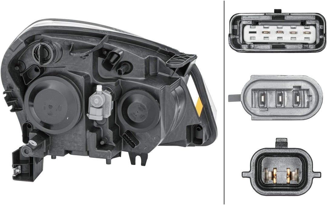 HELLA 1EF 238 042-011 Halogen-Hauptscheinwerfer - links - für u.a. Nissan Qashqai I (J10, NJ10, JJ10