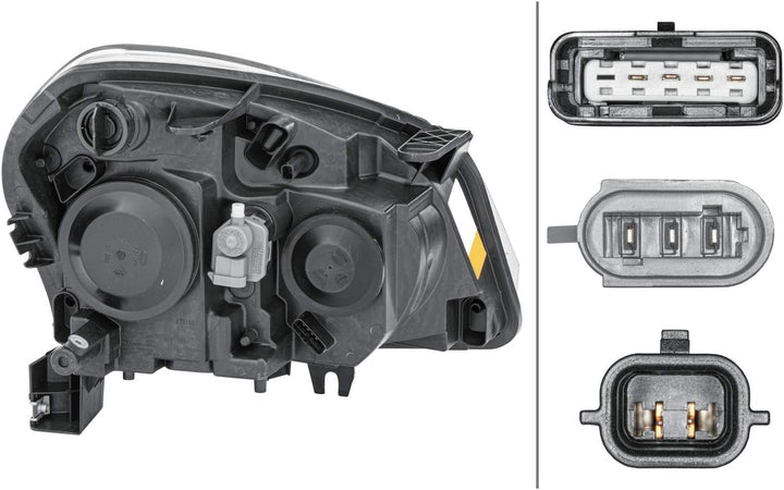 HELLA 1EF 238 042-011 Halogen-Hauptscheinwerfer - links - für u.a. Nissan Qashqai I (J10, NJ10, JJ10