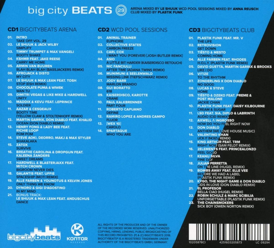 Big City Beats 29-World Club Dome 2018, Audio-CD
