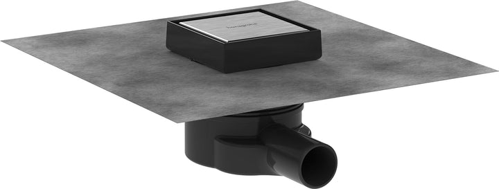 hansgrohe 56247800 RainDrain Point Punktablauf 100/100 rückseitig befliesbar Edelstahl gebürstet Kom