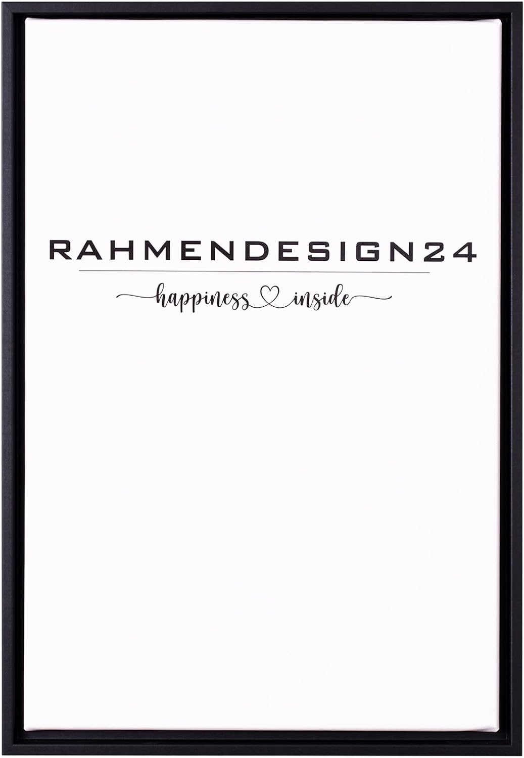 Rahmendesign24 Schattenfugenrahmen Oslo für Keilrahmenbilder und Leinwände 60x90 Schwarz (matt) Scha