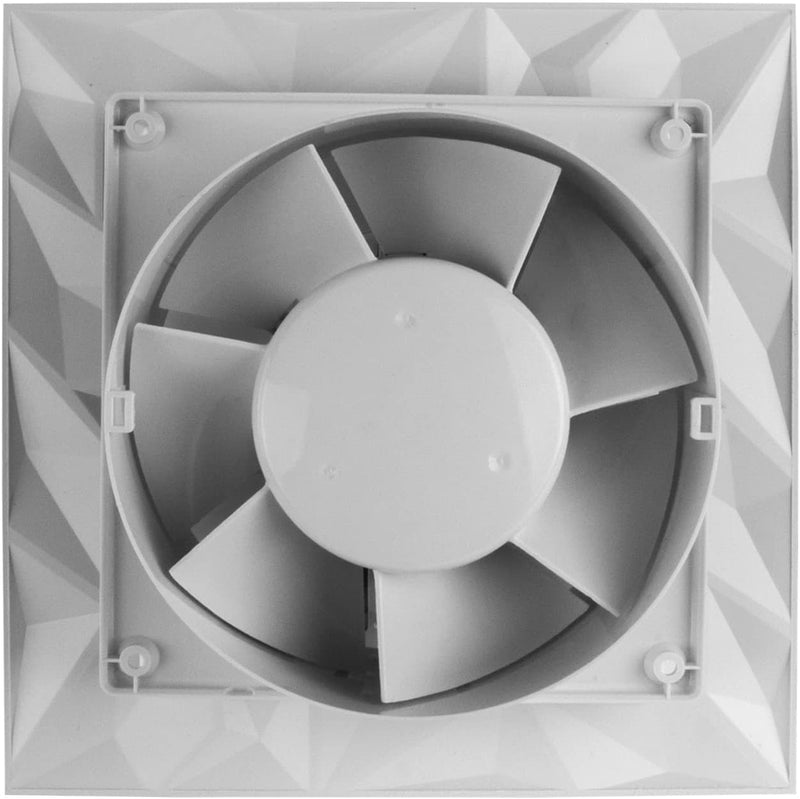 Badlüfter Wohnraumlüfter Diamant Panel weiss Ø 100 mm Nachlauf/Timer, Ø 100 mm Nachlauf/Timer