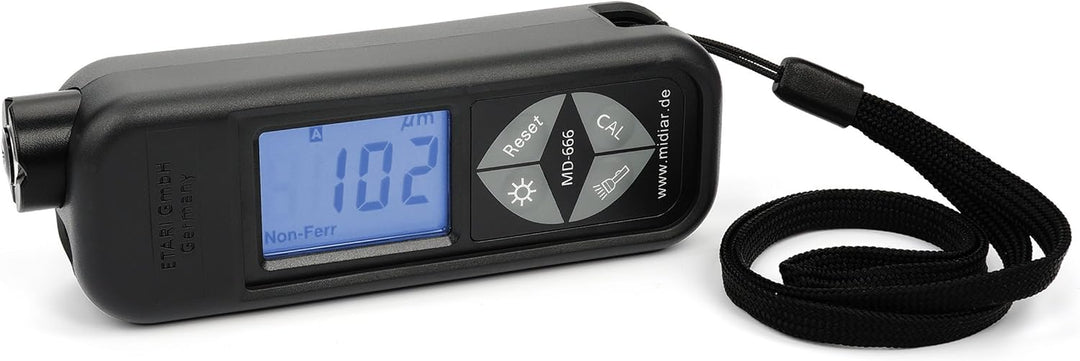 ETARI® MD 666 Schichtdickenmessgerät, Auto Lackschichtenmesser für Eisen und Alu-Karosserien, Lackdi