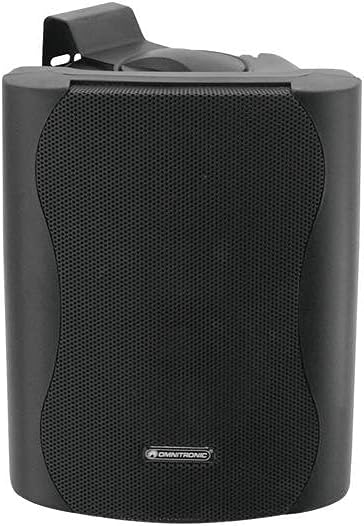 OMNITRONIC C-40 schwarz 2X | Passives 2-Wege-Lautsprecherpaar mit Halterung, 4"-Tieftöner und 35 W R