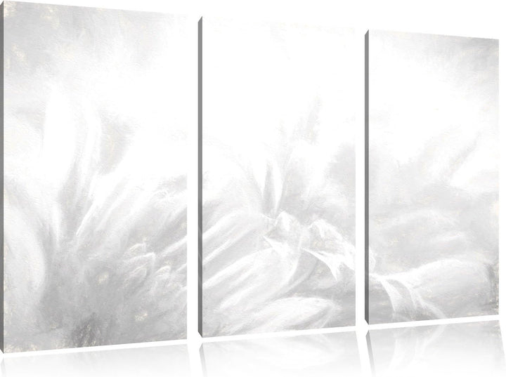 Pixxprint Gerbera-Blume als Leinwandbild/Grösse: 3 Teilig (120x80 cm) cm/Wandbild/Kunstdruck/fertig