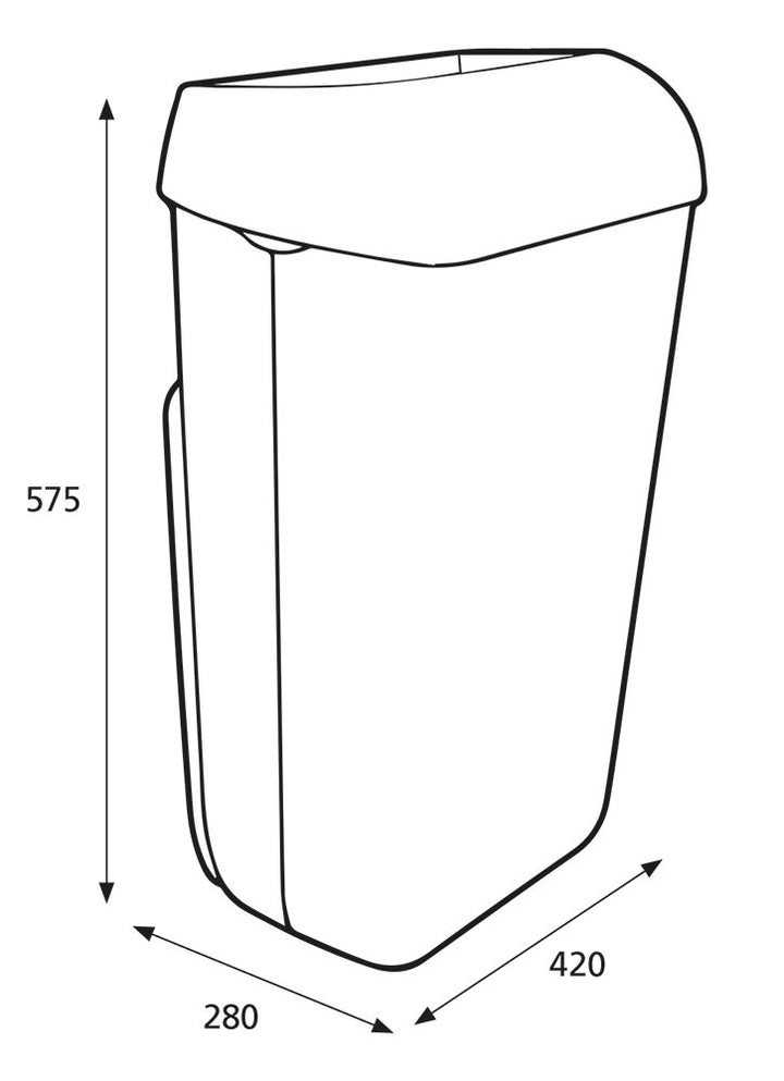 Katrin 91912 Abfallbehälter, 50 L, Weiss (2-er Pack)