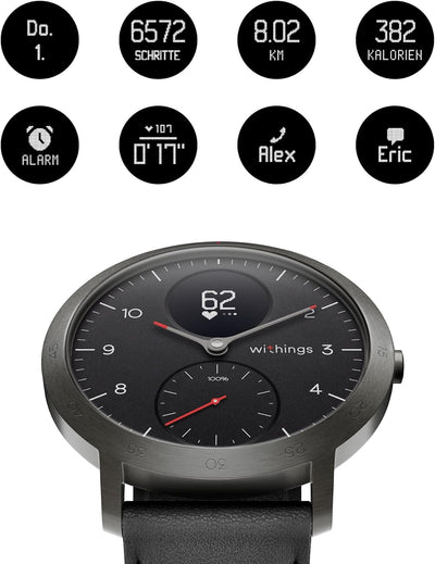 Withings Steel HR Sport - Multisport Hybrid Smartwatch, Connected GPS, Herzfrequenz, Fitnessniveau v