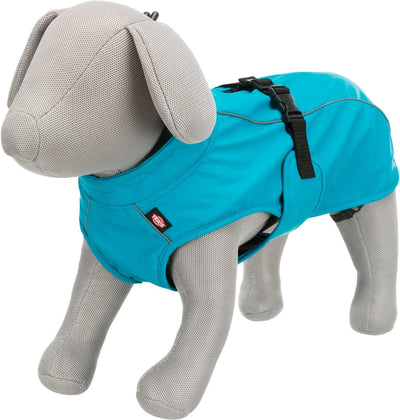 TRIXIE Vimy Regenmantel für Hunde, XL, 80 cm, Türkis, türkis