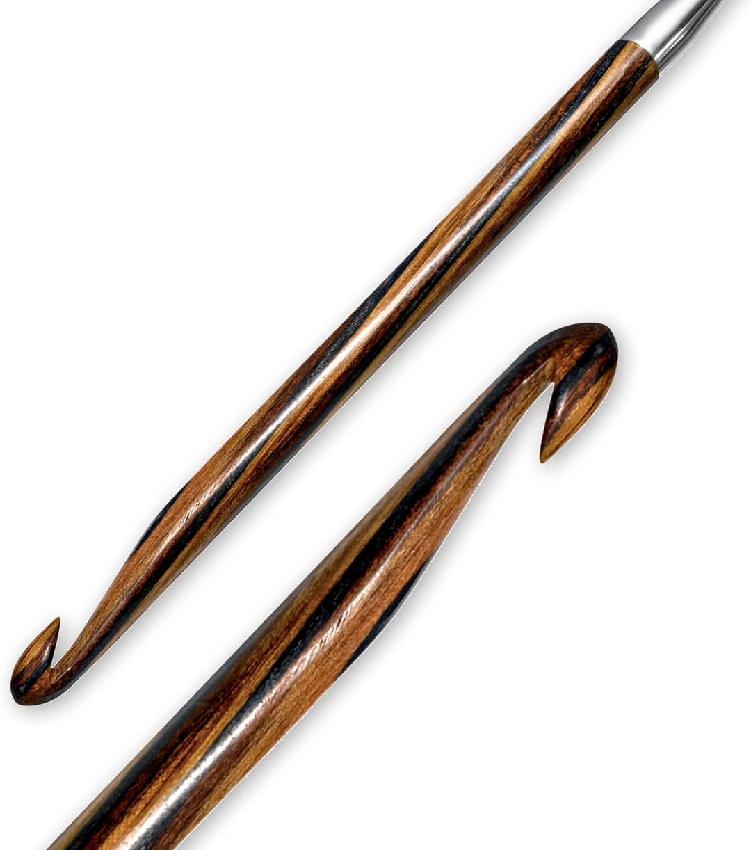 Prym Tunesische Set Natural 3,5-8,0 mm Häkelnadel, Wood, Mehrfarbig, 3,5-8 mm