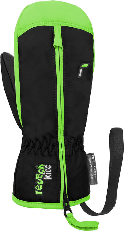 Reusch Babys Fäustlinge Ben Mitten 7716 black/neon green 0