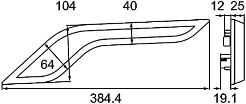 HELLA - Blinkleuchte - Shapeline Style Wing - LED - 24/12V - geschraubt/Anbau - Lichtscheibenfarbe: