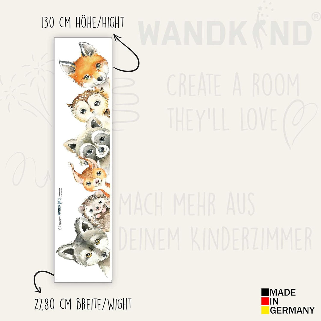 WANDKIND Türaufkleber Kinderzimmer | handgezeichnet | AUFKLEBER Türen Kindergarten | Babyzimmer Tür