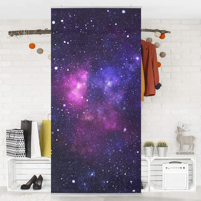 Bilderwelten Raumteiler Galaxie 250x120cm inkl. transparenter Halterung 250x120cm incl. transparent