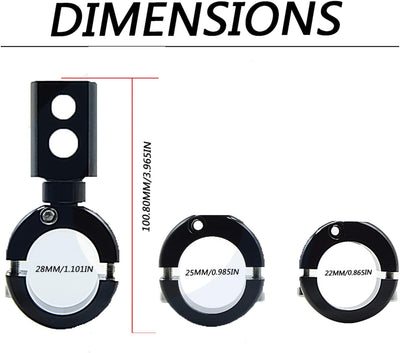 YIEBA 6pcs Bull Bar Halterung Nebelscheinwerfer Scheinwerfer Universal Klemmhalterung 22mm 25mm 28mm