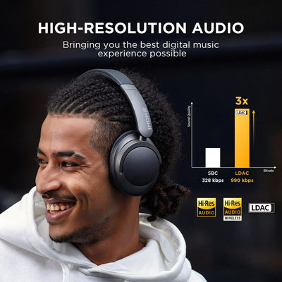 1More SonoFlow Noise Cancelling Kopfhörer, Bluetooth mit Aktiver Geräuschunterdrückung, 70 Stunden W