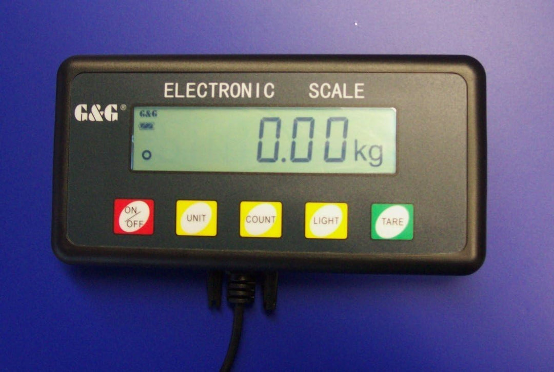 G&G PSB Paketwaage Plattformwaage, robuste 40 × 40 cm Wiegefläche aus Aluminumguss / Batteriebetrieb