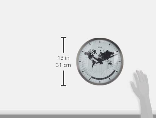 Wanduhren-Standuhren-Edelstahl-gewölbtem-Frontglas