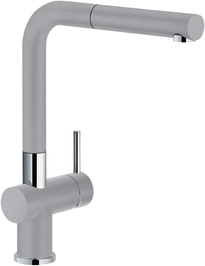 Franke Fragranite Spültischbatterie mit Zugsauslauf Active Plus Pull-Out, steingrau, Steingrau