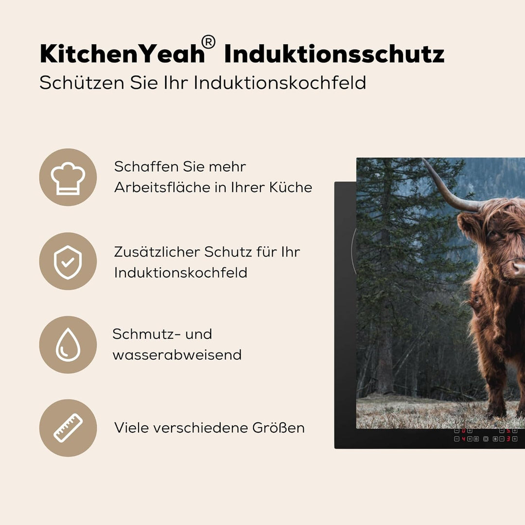 KitchenYeah© Herdabdeckplatte Einteilig Küche Herdabdeckung Ceranfeld Herdabdeckplatten Anti Rutsch
