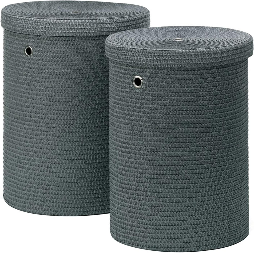 kela Wäscheboxen-Set Rimossa 2 Stücke aus Stoff in grau, Textil, 42 x 42 x 52 cm