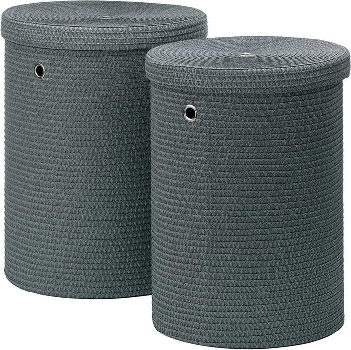 kela Wäscheboxen-Set Rimossa 2 Stücke aus Stoff in grau, Textil, 42 x 42 x 52 cm