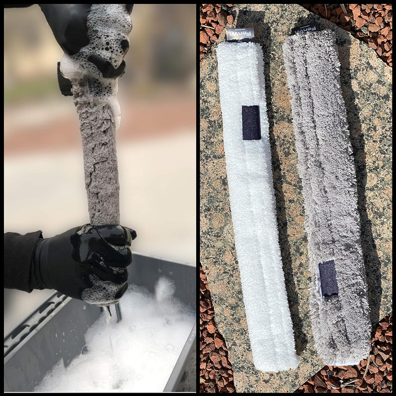 Ersatz-Wischbezug für Profi-Kombi-Fensterwischer im 2er-Set, Putzrolle (45/50cm), 45/50cm