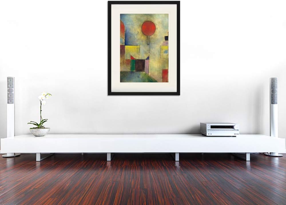 1art1 Paul Klee Poster Roter Ballon, 1922 Gerahmtes Bild Mit Edlem Passepartout | Wand-Bilder | Im B