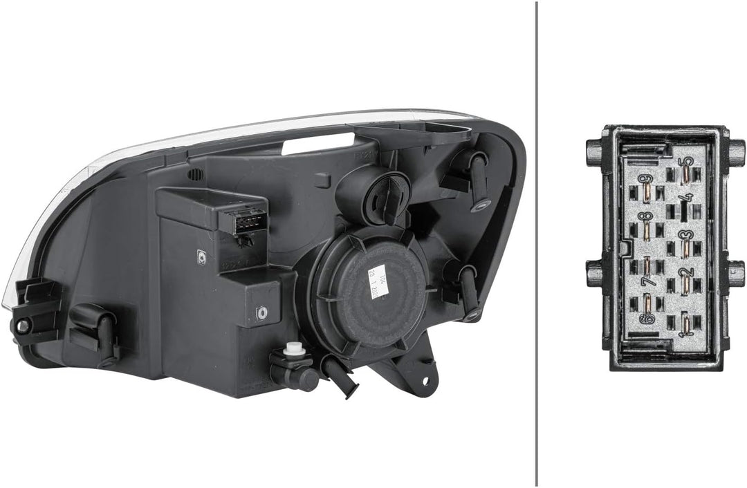 HELLA 1EG 010 196-021 Halogen-Hauptscheinwerfer - rechts - für u.a. Citroën Berlingo (M_) Rechts (Be
