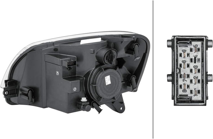 HELLA 1EG 010 196-021 Halogen-Hauptscheinwerfer - rechts - für u.a. Citroën Berlingo (M_) Rechts (Be