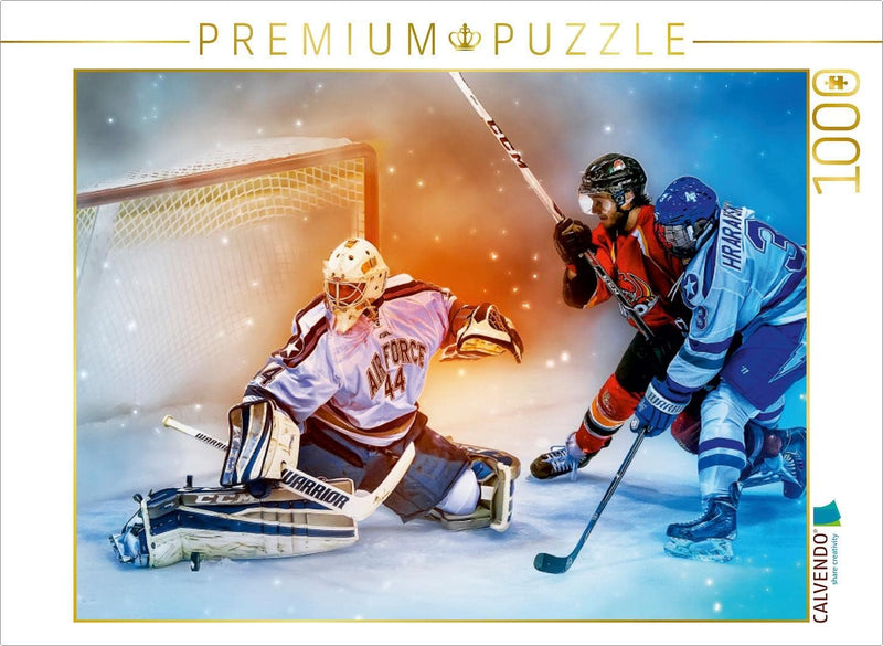 CALVENDO Puzzle Eishockey - Fight 1000 Teile Lege-Grösse 64 x 48 cm Foto-Puzzle Bild von Peter Roder