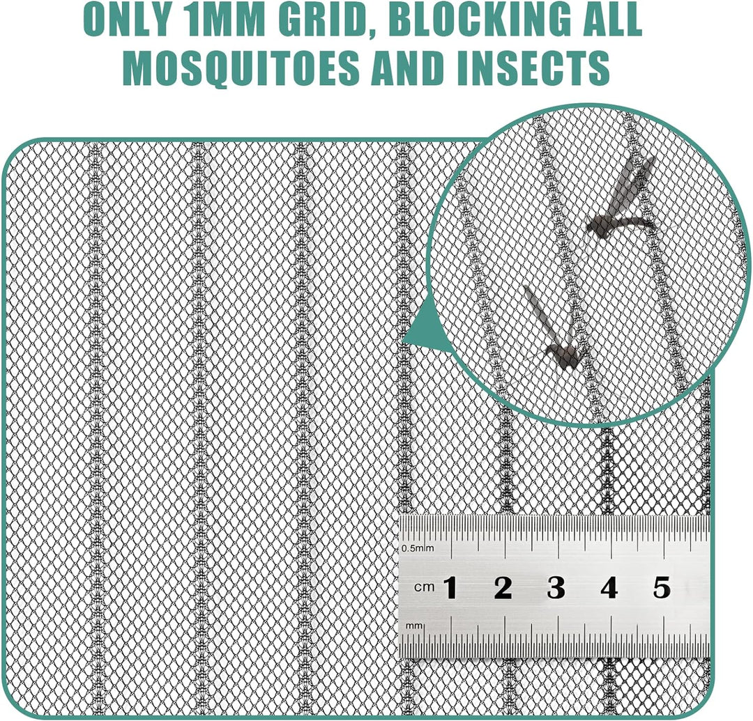 Fliegengitter Balkontür 140x220, JOY2SEE Fliegengitter tür Schwarz, Schutz für Ihre Familie 140x220c