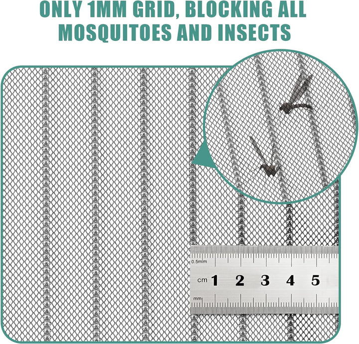 Fliegengitter Balkontür 140x220, JOY2SEE Fliegengitter tür Schwarz, Schutz für Ihre Familie 140x220c