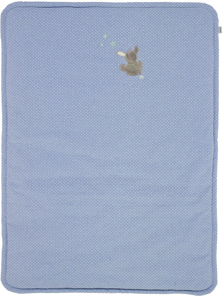 Sterntaler Schmusedecke Esel Emmi, Wattiert, Alter: Für Babys ab der Geburt, 75 x 100 cm, Hellblau/M