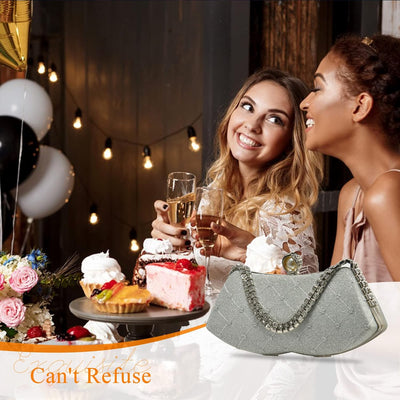 CORIOS Strass Abendtasche für Damen Shiny Diamant Clutch Tasche Elegante Kette Schultertasche Brautt