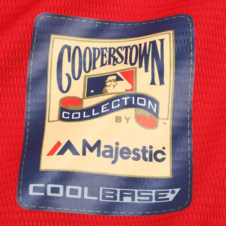 Majestic Athletic MLB Cleveland Indians Cooperstown Cool Base Jersey L Rot, L Rot