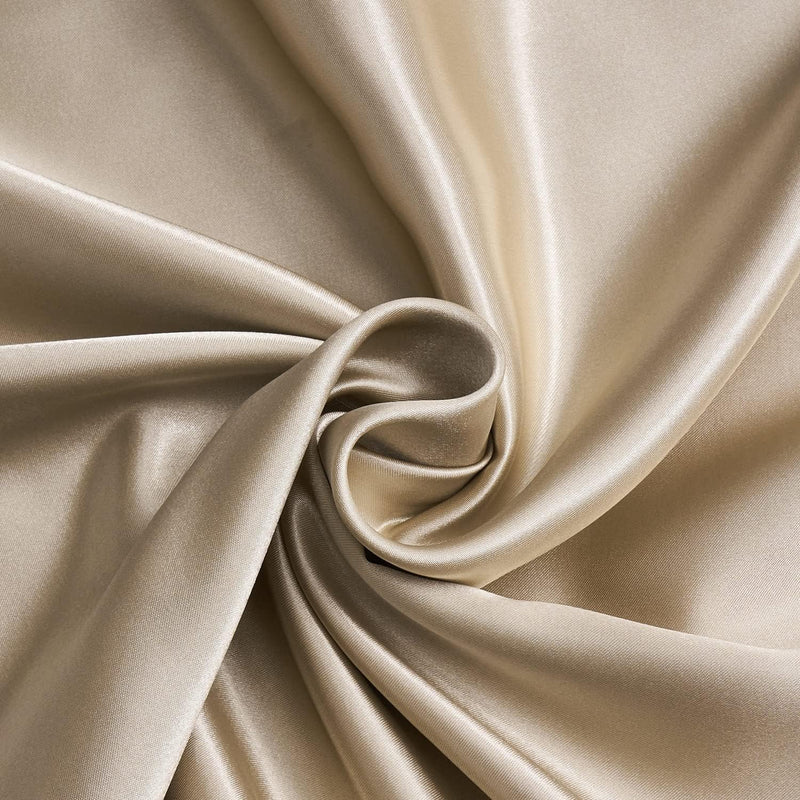 Bettwäsche Satin 200x220cm Glänzend Seiden Gold Braun Graue Bettwäsche Set Uni Bettbezug Doppelbett