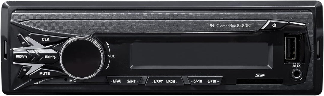 DAB MP3 Autoradio PNI Clementine 8480BT, 4x45w, 12 / 24V, 1 DIN, Bluetooth und USB 1.5A zum Aufladen
