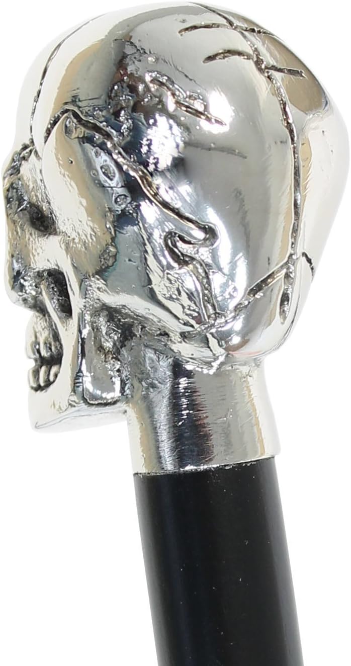 Gehstock Frackstock Skull mit Totenkopf-Chromknauf