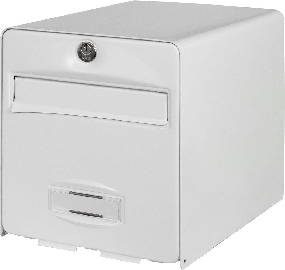 BURG-WÄCHTER Briefkasten La Poste, 2 Türen, 509 BL Balthazar, Weiss, aus verzinktem Stahl, mit Tür z