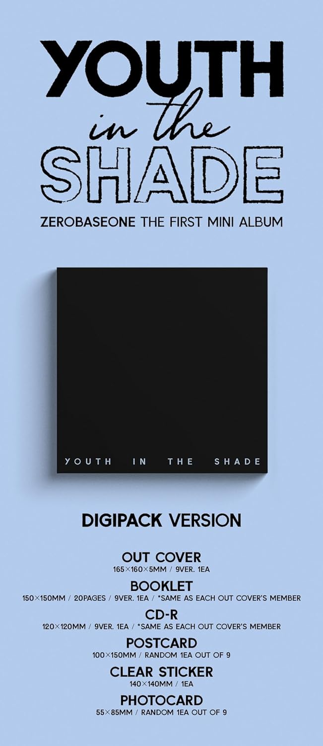 ZEROBASEONE - 1st Mini Album YOUTH IN THE SHADE Digipack version CD (KIM TAE RAE ver.), Kim Tae Rae