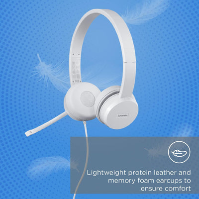 Lenovo 110 USB Stereo Headset, Noise Canceling, verstellbares Galgen-Mikrofon für rechts/linkes Ohr,