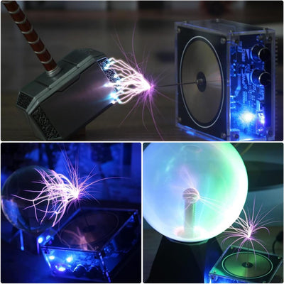 DONGKER Musik Tesla Coil Speaker, Lichtbogen Plasma Generator Teslaspule Bluetooth Lautsprecher mit